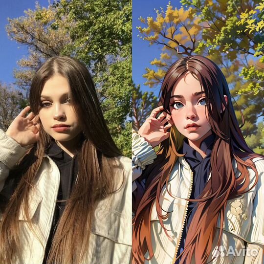 Фото в стиле аниме через нейросеть