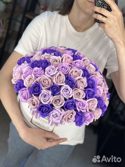 Букет из 101 мыльной розы