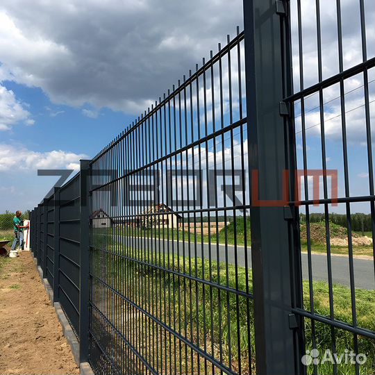 Металлический забор 3D секционный в Домодедово