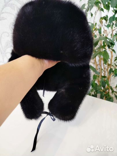 Норковая шапка мужская ушанка