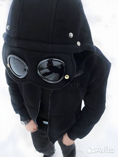 Zip Hoodie C.P Company black, white (Арт.90800)