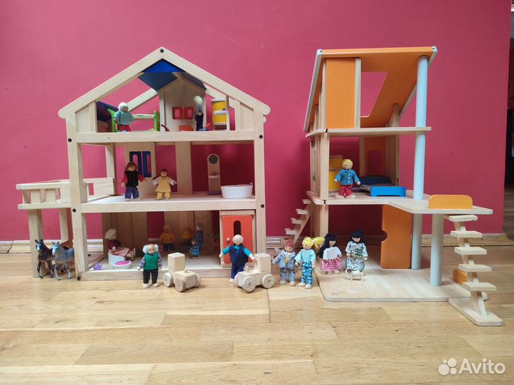 Детский деревянный домик Plan Toys с мебелью