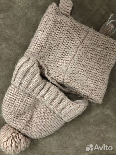 Шапка и снуд зима для девочки