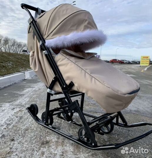 Новые Санки Снеговик со стразами Swarovski