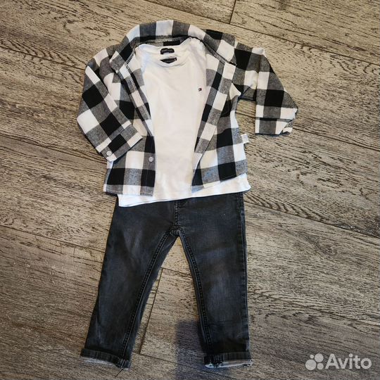 Джинсы zara рубашка футболка hilfiger