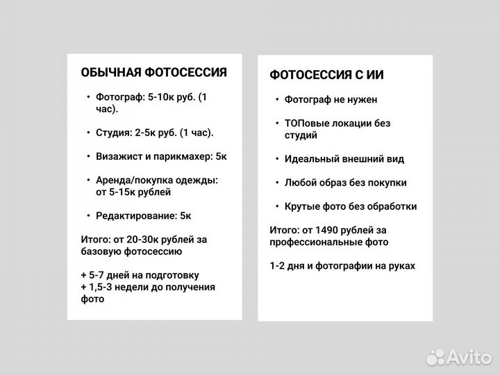 Фотограф AI. Фотосессия с ии. Без фотостудии