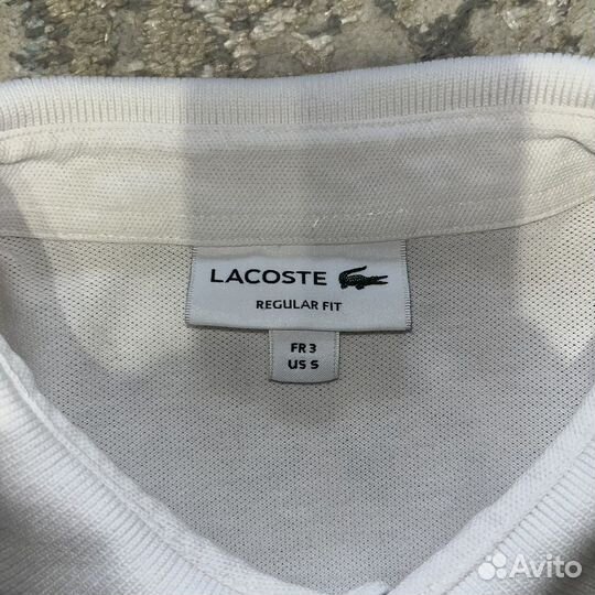 Поло lacoste белое