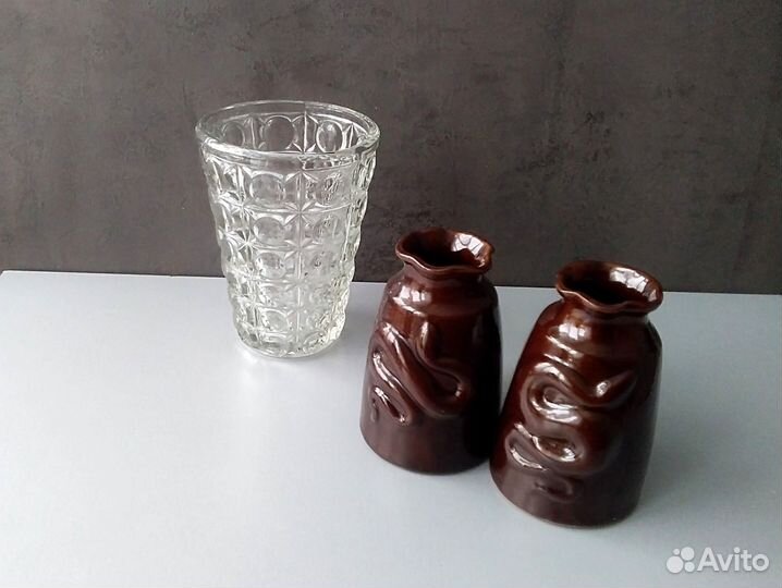 Ваза СССР стекло 