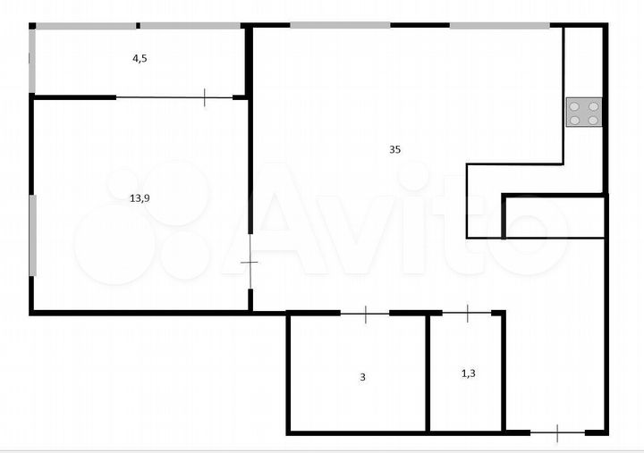 2-к. квартира, 58,5 м², 13/17 эт.
