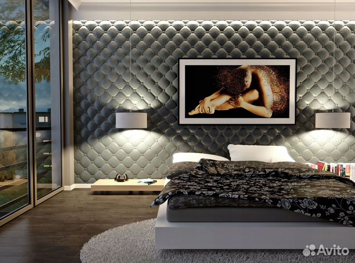 Стеновые панели, мягкое изголовье