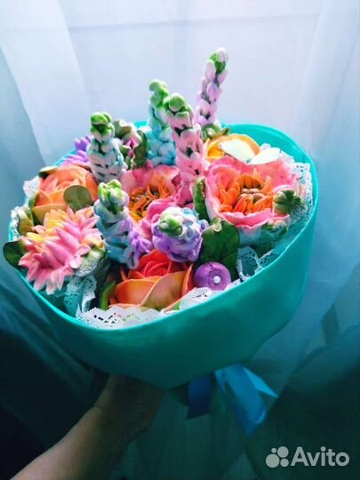 Цветы из зефира