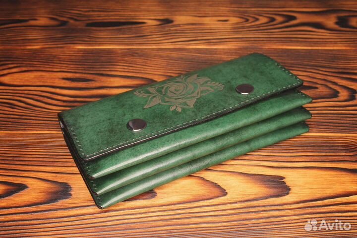 Кошелек женский натуральная кожа ручная работа