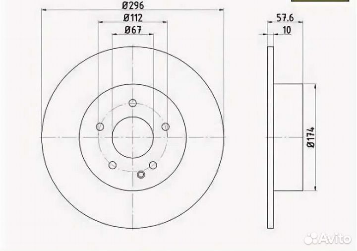 Диск тормозной задний Mercedes-Benz Vito / Viano