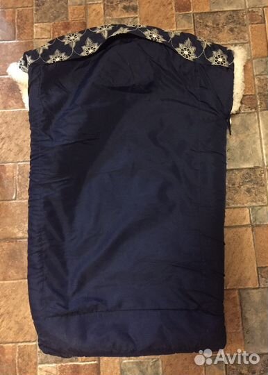 Зимний конверт в коляску из овчины