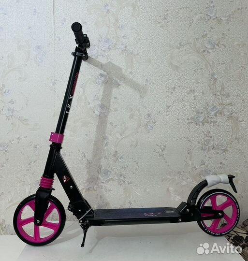 Самокат 6+ с аммортизаторами Scooter розовый