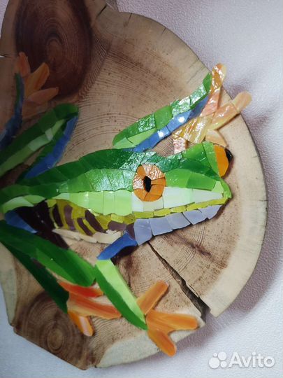 Самая ядовитая лягушка панно стеклянная мозайка