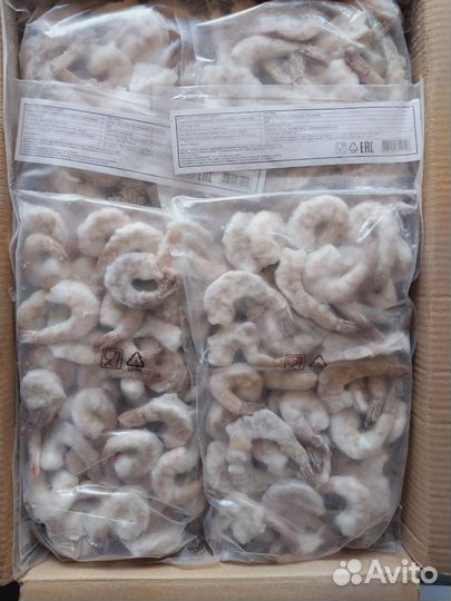 Креветки очищенные б/г