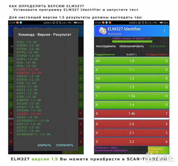 Автосканер адаптер ELM 327 1.5, 2.1 elm327 елм 327