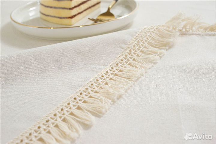 Скатерть белая хлопок 140х180 см новая