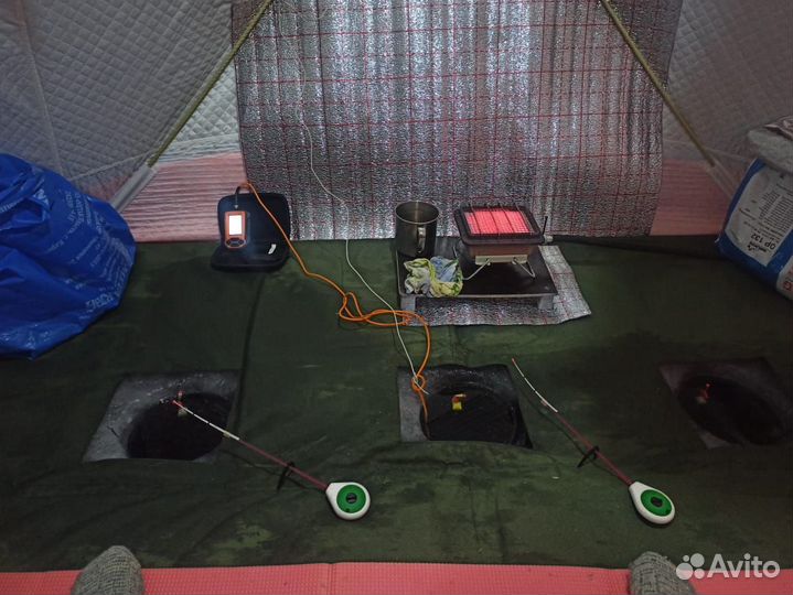 Палатка для зимней рыбалки Медведь куб 2 бу