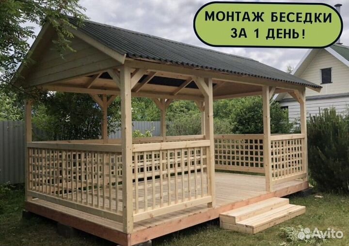 Деревянные беседки для дачи