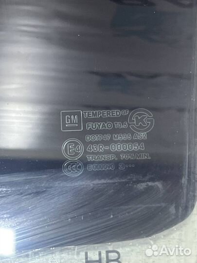 Стекло заднее левое Chevrolet Cruze хетчбэк