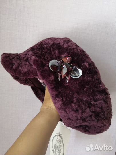 Шапка (берет) из экомеха