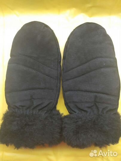 Варежки натуральные замшевые женские