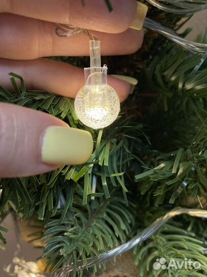 Гирлянда прозрачные шарики