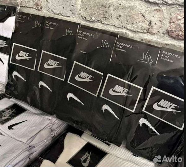 Nike носки чёрные 10 пар