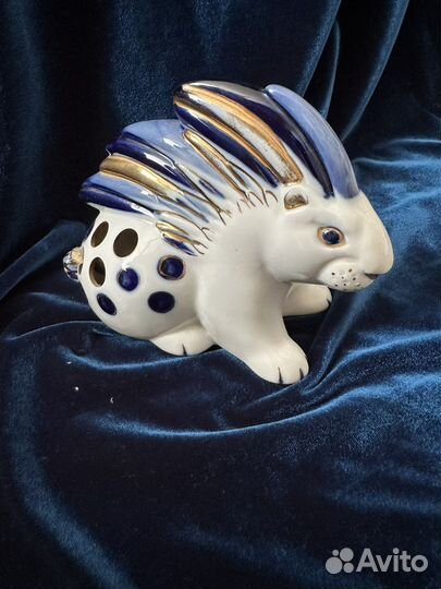 Карандашница дикобраз лфз фарфоровая статуэтка