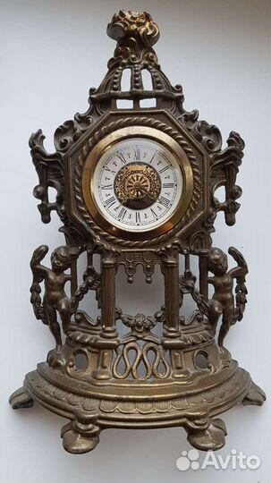 Каминные часы. Бронза. 