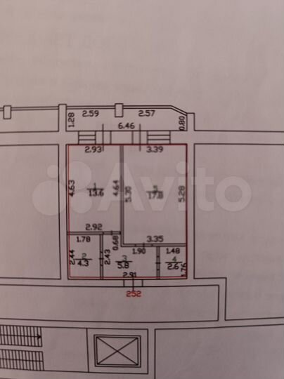 1-к. квартира, 44 м², 7/9 эт.