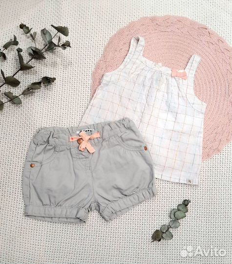 Одежда пакетом для девочки 74-80, 7 шт