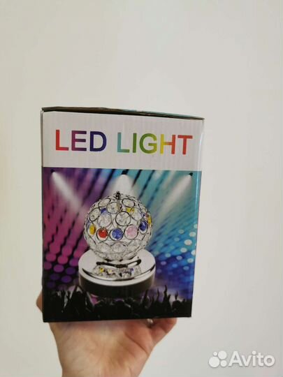 Диско шар с USB разъемом, пультом и флешкой