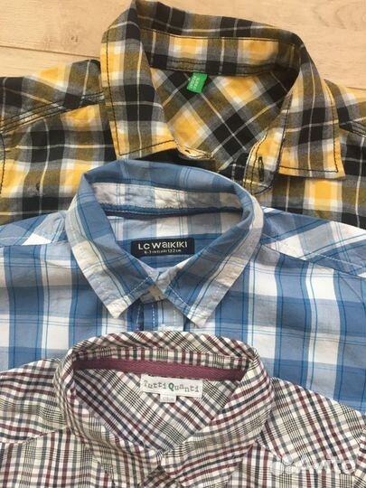 Рубашки в клетку, р.122-128