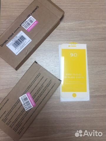 Защитное стекло iPhone 6 plus белый
