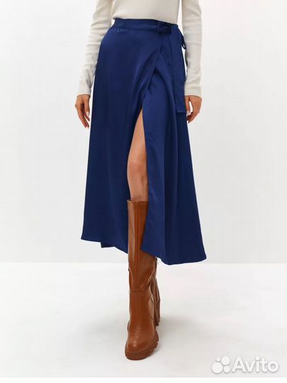 Юбка шелковая на запахе