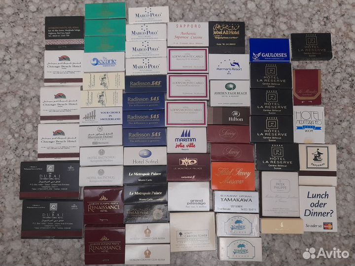 Спички из отелей и ресторанов