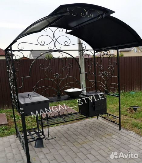 Мангал с крышей