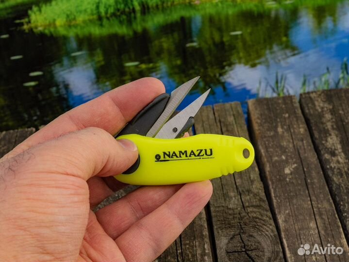 Ножницы для лески складные Namazu желтые