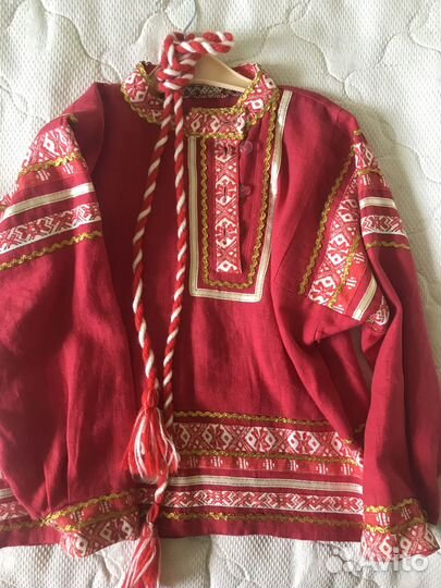 Рубашка лён, народная