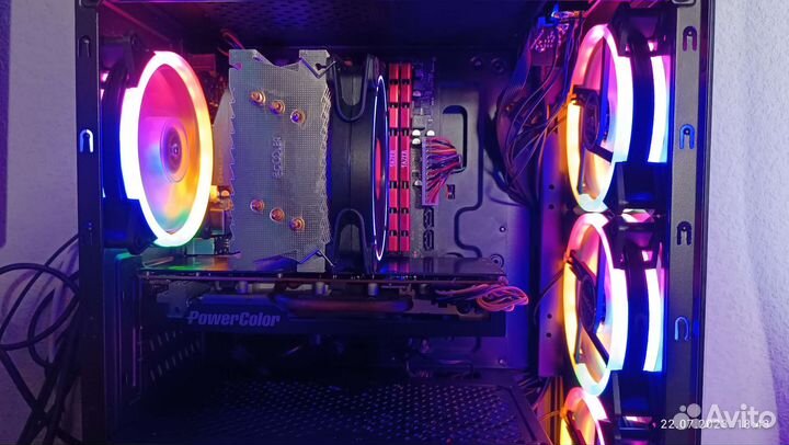 Игровой пк Ryzen 5500+Rx5600xtGddr6(2060) +16озу+м