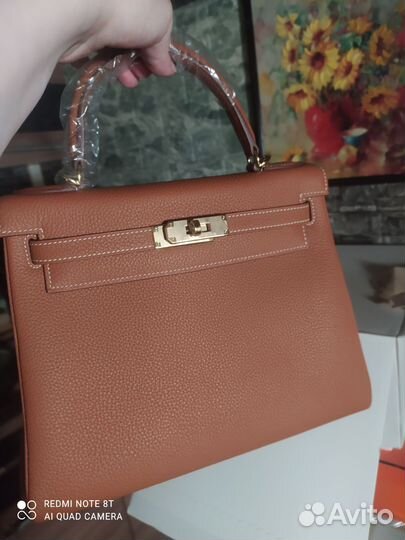 Сумка hermes Kelly gold togo