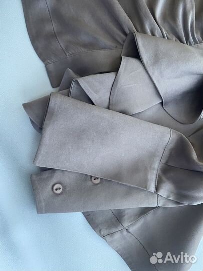 Блузка женская шелковая с воланами 46 (М)