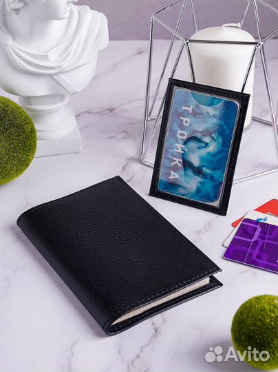 Обложка на паспорт кожаная