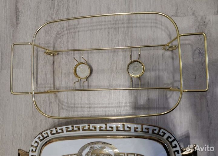 Блюдо сервировочное на подставке с подог