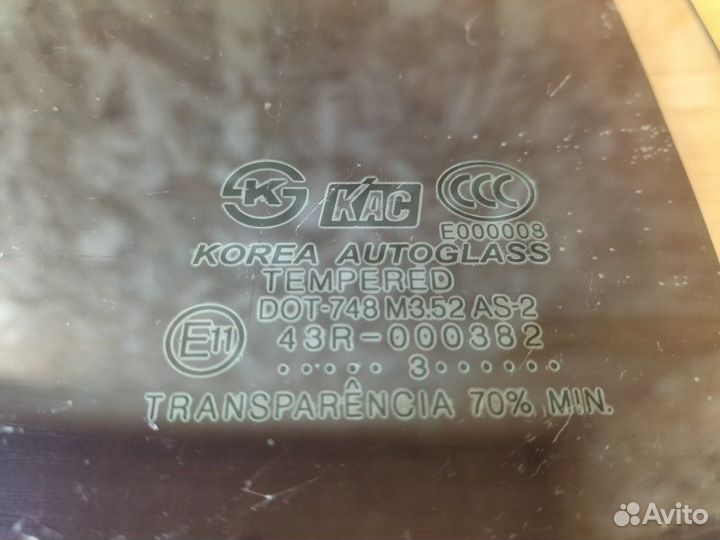 Стекло двери заднее левое Hyundai Sonata EF G4GC