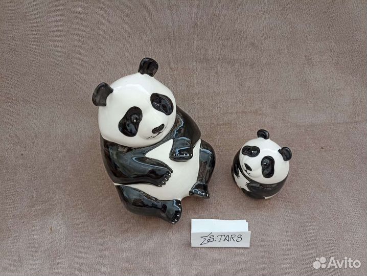 Панда и Детёныш Фарфоровые фигурки Новые