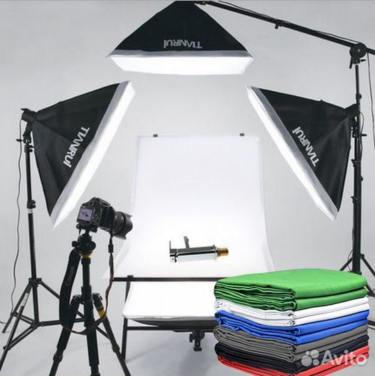 Софтбокс 2шт + фон 2 х 3